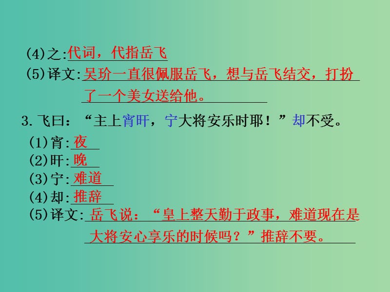 中考语文 第一部分 教材知识梳理 文言文知识复习 七下 七、岳飞课件.ppt_第3页