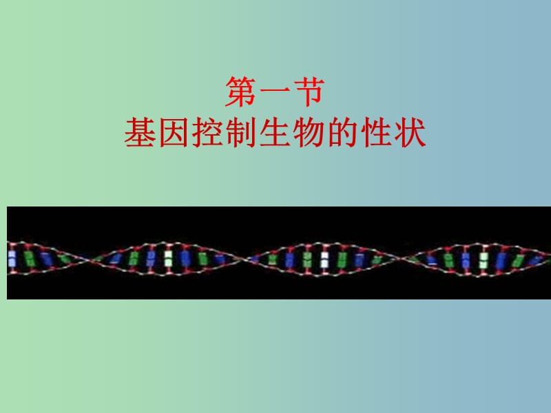 八年级生物下册《第七单元 第二章 第一节 基因控制生物的性状》课件 新人教版.ppt_第1页