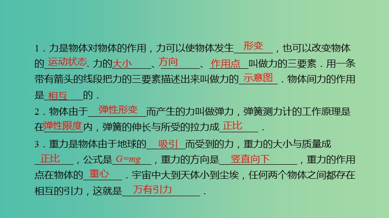 中考物理 第七章 力复习课件 新人教版.ppt_第3页