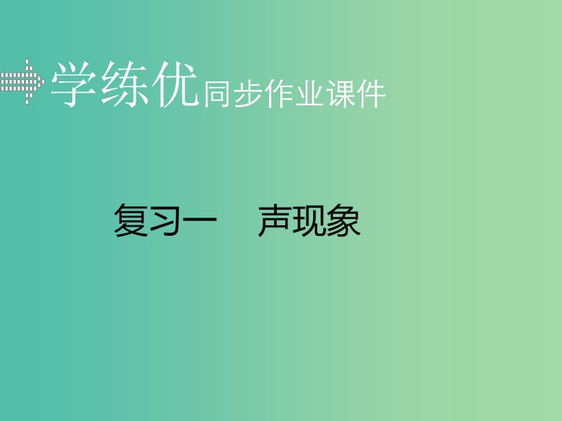 中考物理复习 专题一 声现象习题课件 新人教版.ppt_第1页