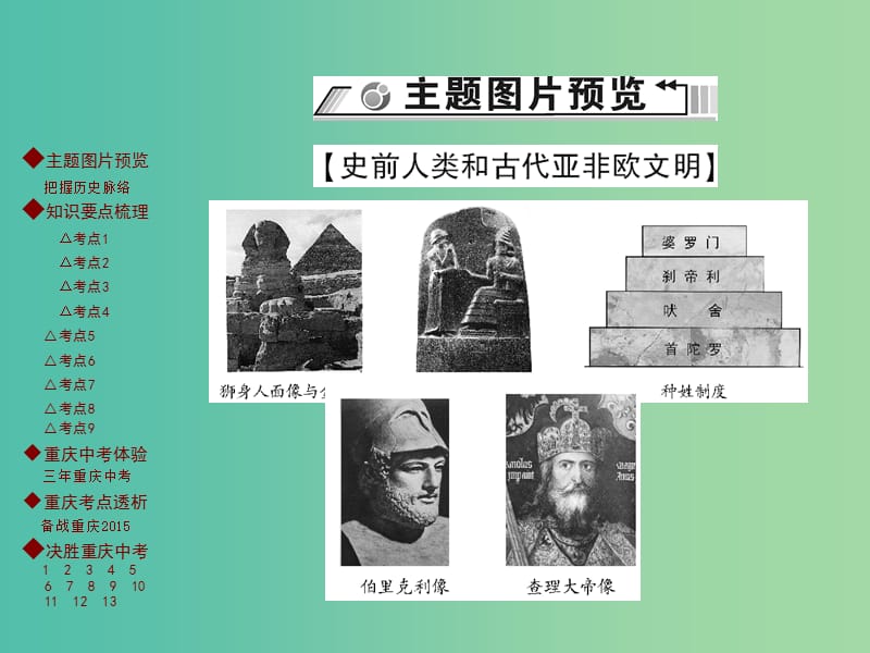 中考历史 主题梳理复习 第三编 世界古代史课件.ppt_第2页