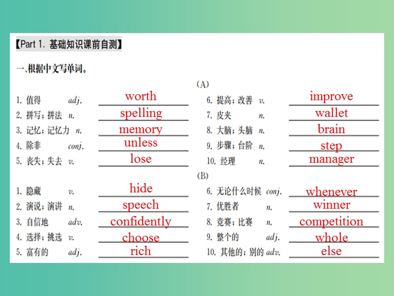 中考英语 课本梳理 八上 Unit 7-8复习课件.ppt_第2页