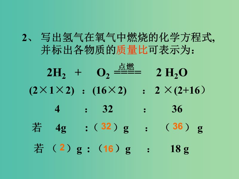 九年级化学上册 7.3《依据化学方程式的简单计算》课件 （新版）北京课改版.ppt_第3页