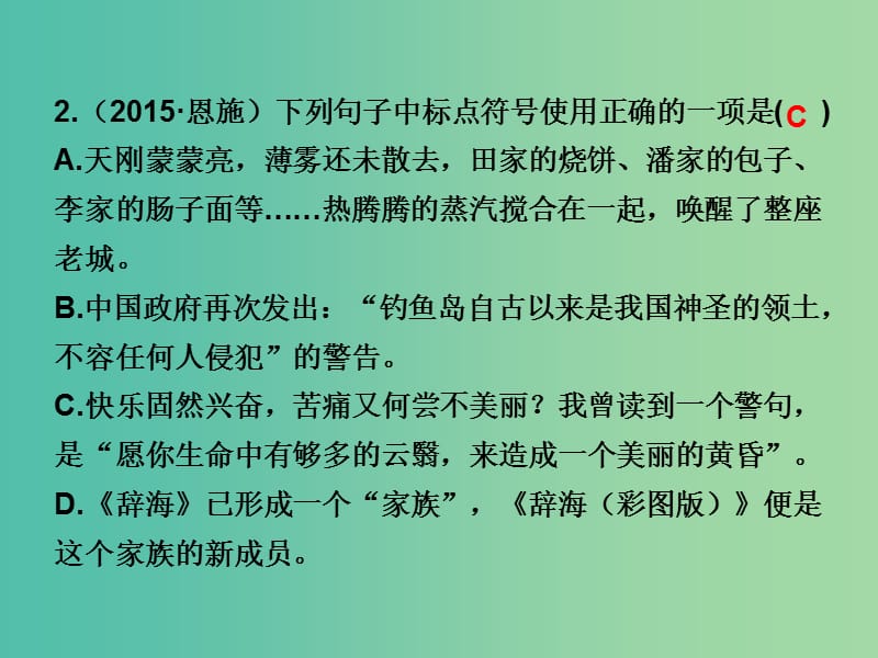 九年级语文下册 专题五 标点符号复习课件 （新版）新人教版.ppt_第3页