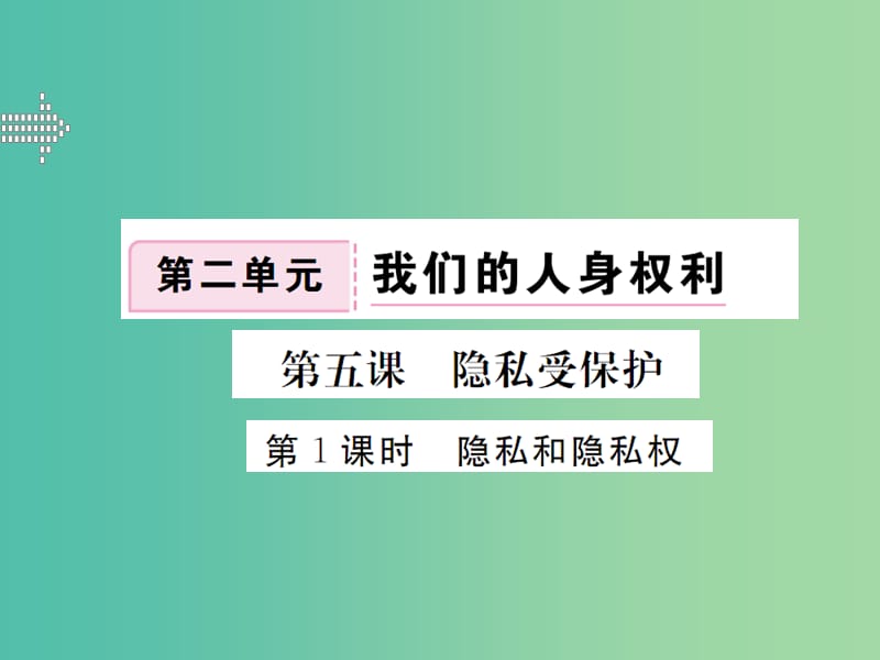 八年级政治下册 第五课 第1框 隐私和隐私权课件 新人教版.ppt_第1页