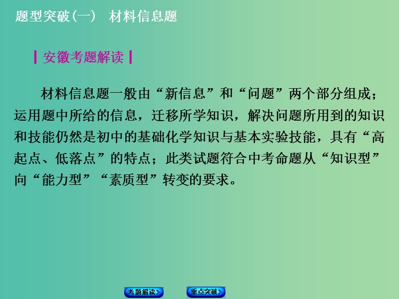 中考化学 题型突破（一）材料信息题课件.ppt_第2页