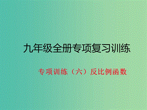 九年級數(shù)學(xué)下冊 專項訓(xùn)練六 反比例函數(shù)作業(yè)課件 北師大版.ppt