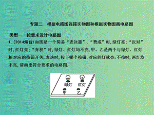 九年級物理全冊 第14章 了解電路 專題二 根據(jù)電路圖連接實(shí)物圖和根據(jù)實(shí)物圖畫電路圖課件 （新版）滬科版.ppt