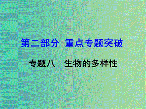 中考生物 第二部分 重點專題突破 專題八 生物的多樣性復習課件 濟南版.ppt