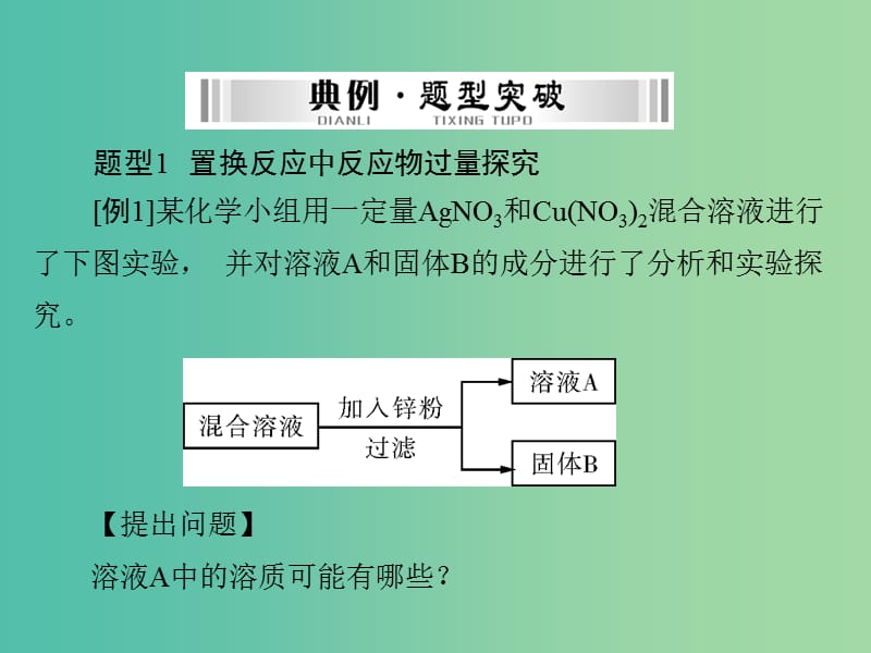 中考化学 第二部分 专题提升 专题五 实验探究三 有关反应物过量导致物质组成改变的探究课件.ppt_第2页