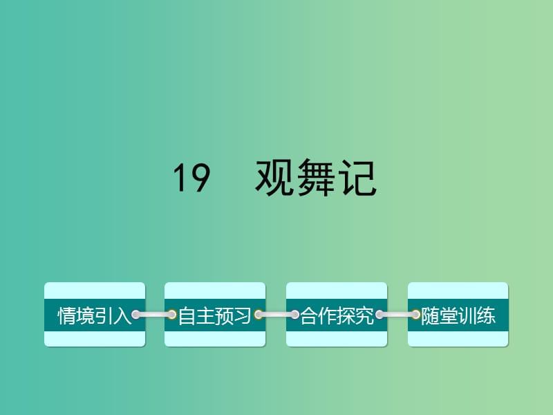 七年级语文下册 第四单元 19 观舞记课件 （新版）新人教版.ppt_第1页