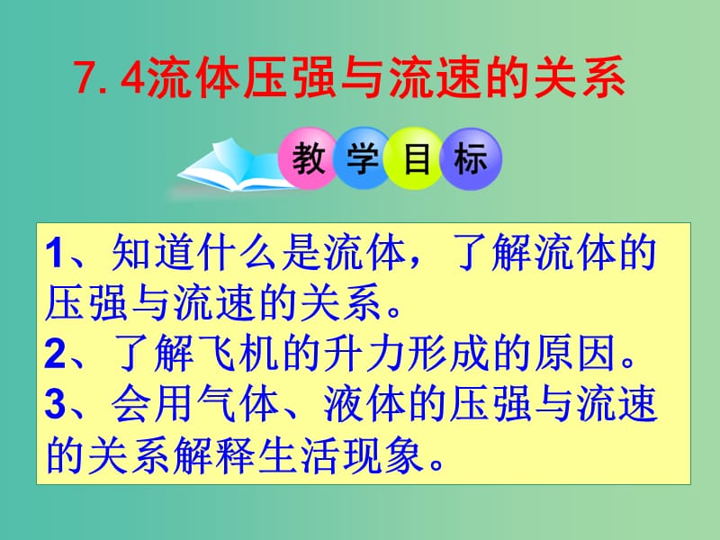 八年级物理下册 7.4 流体压强与流速的关系课件 鲁教版.ppt_第3页