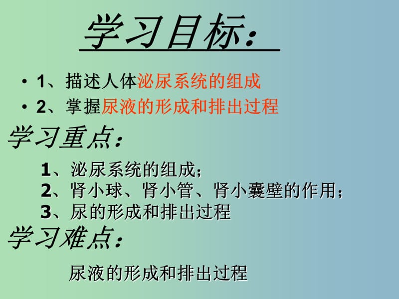 七年级生物下册 第五章 第一节 尿的形成和排出课件1 新人教版.ppt_第2页