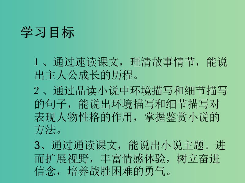 九年级语文上册 10《孤独之旅》课件 （新版）新人教版.ppt_第3页