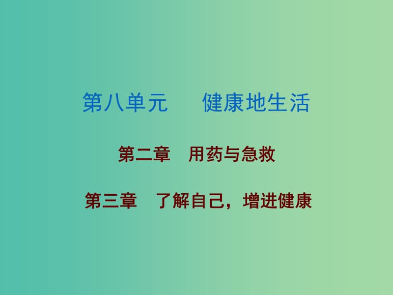 中考生物 第八单元 第二、三章复习课件.ppt_第1页