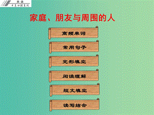 中考英語沖刺復(fù)習(xí) 話題專題訓(xùn)練 家庭、朋友與周圍的人課件.ppt