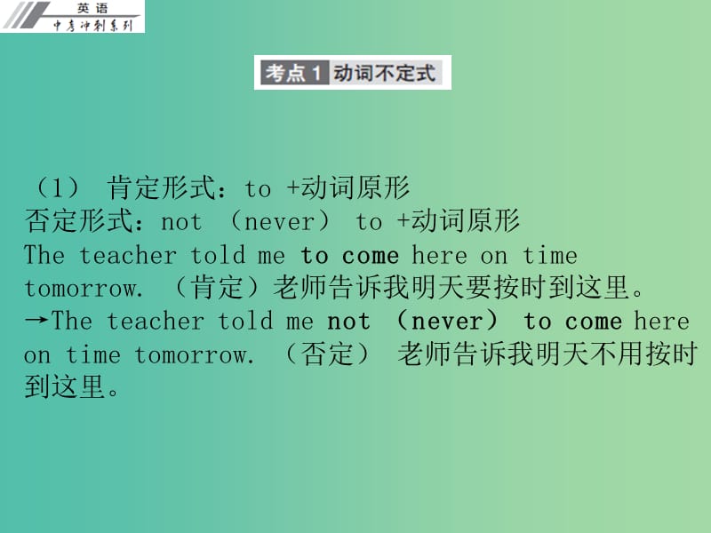 中考英语冲刺复习 语法 非谓语动词课件.ppt_第3页