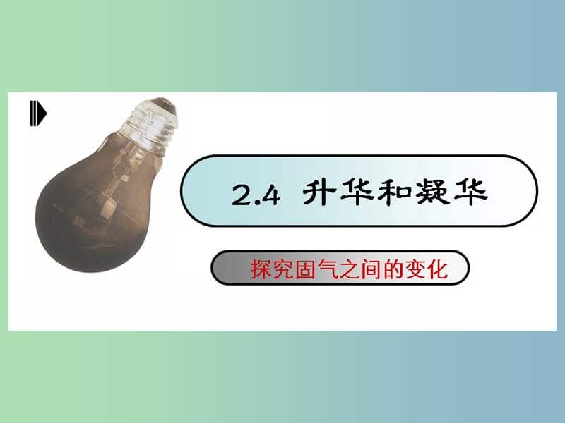 八年级物理上册 2.4 升华和凝华课件 苏科版.ppt_第1页