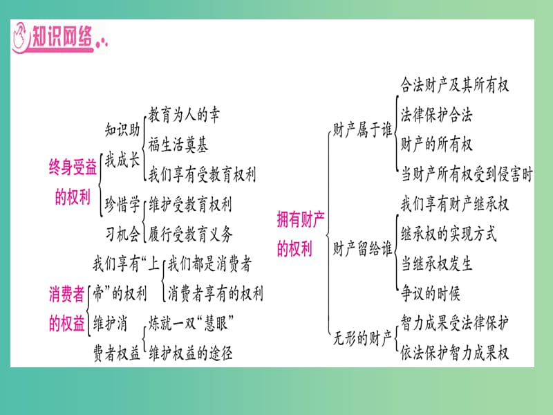 中考政治 八下 第三单元 我们的文化经济权利复习课件 新人教版.ppt_第2页