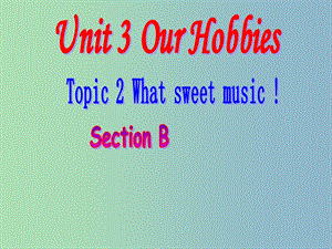 八年級英語上冊 Unit 3 Our Hobbies Topic 2 Section B課件 （新版）仁愛版.ppt