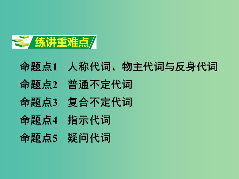 中考英语 第二部分 语法专题研究 专题二 代词课件.ppt_第2页