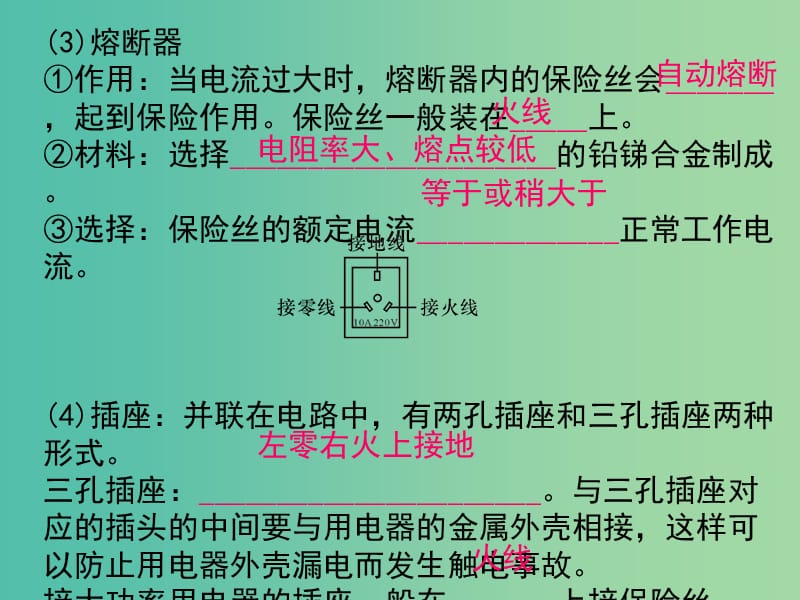 中考科学总复习 第23课时 家庭电路课件.ppt_第3页