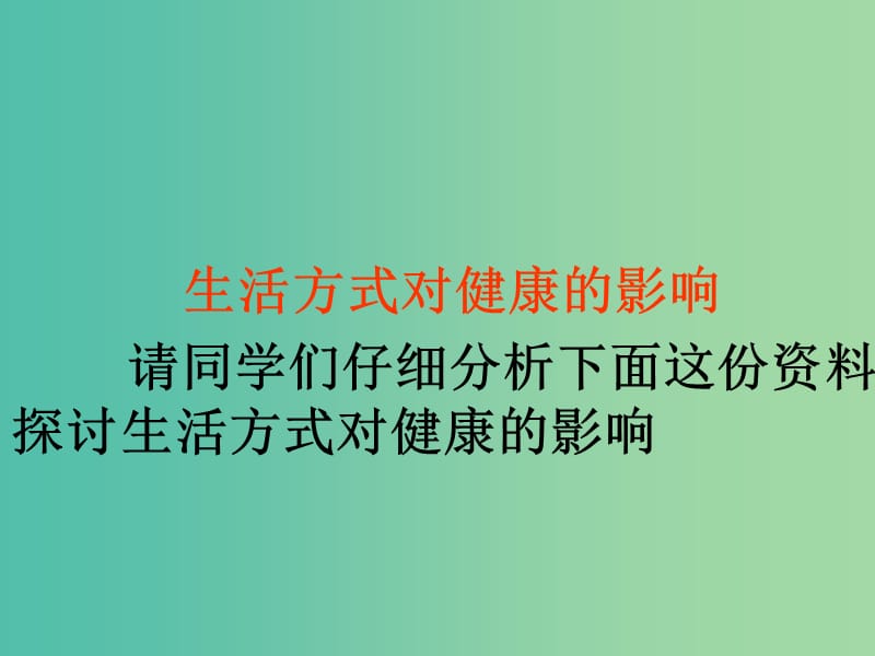 八年级生物下册 8.3.2 选择健康的生活方式课件 新人教版.ppt_第3页