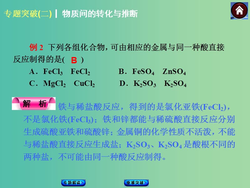 中考化学 专题突破2 物质间的转化与推断课件 新人教版.ppt_第3页