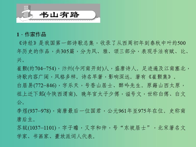 九年级语文下册 第6单元 25 诗词六首习题课件 语文版.ppt_第2页