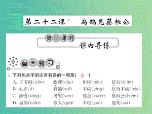 九年級(jí)語(yǔ)文上冊(cè) 第六單元 6.22 扁鵲見(jiàn)蔡桓公課件 語(yǔ)文版.ppt