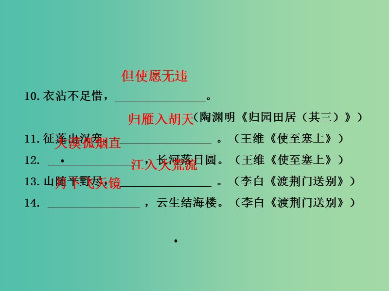 中考语文总复习 八上 诗文名句课件.ppt_第3页