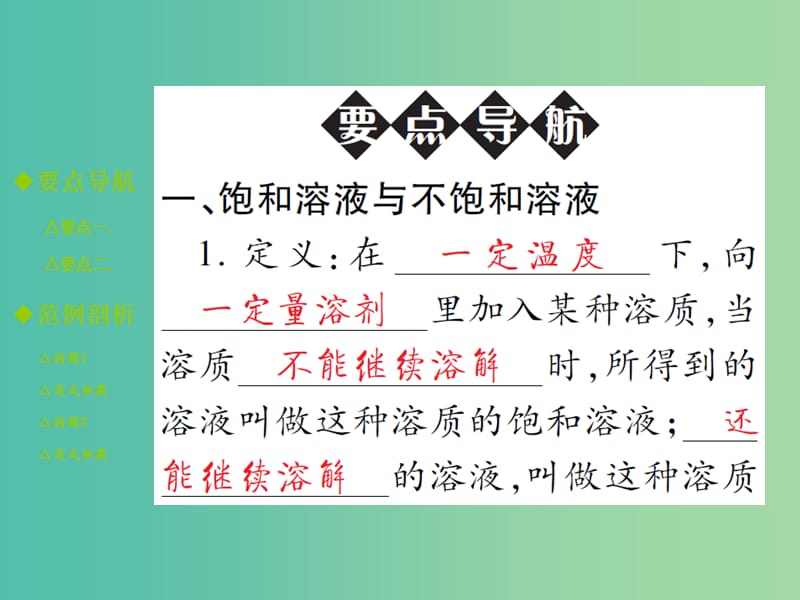 九年级化学下册 第九单元 溶液 课题2 溶解度 第1课时 饱和溶液 不饱和溶液课件 新人教版.ppt_第2页