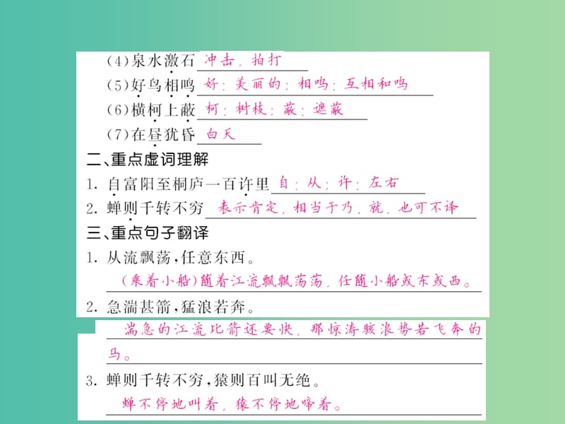 中考语文 第一轮 复习教材 夯基固本 八下 文言文知识梳理课件 新人教版.ppt_第3页