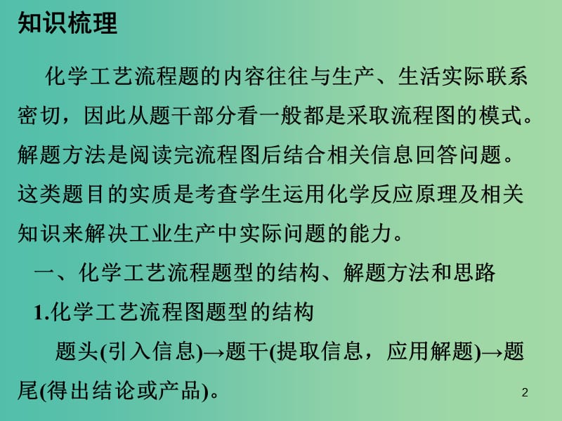 中考化学专题突破复习 第五部分 专题一 科学探究 第四节 化学工艺流程课件 新人教版.ppt_第2页