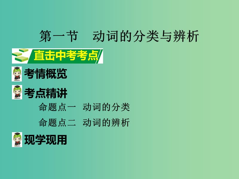 中考英语 第二部分 语法专题突破 专题八 动词课件.ppt_第2页