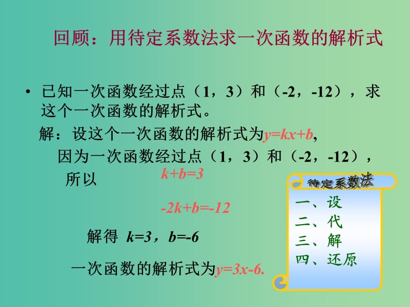 九年级数学上册 21.2 用待定系数法求二次函数的解析式课件 沪科版.ppt_第3页