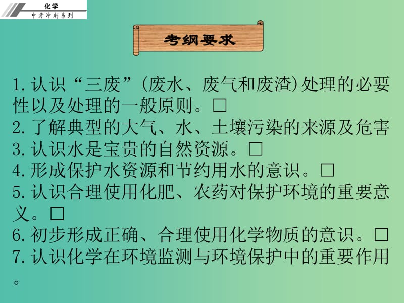 中考化学冲刺复习 第22章 保护好我们的环境课件 新人教版.ppt_第2页