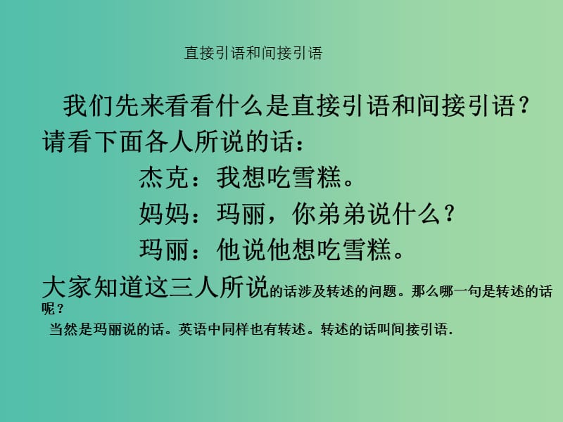 中考英语 直接引语间接引语复习课件.ppt_第2页