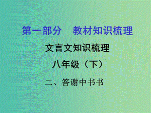 中考語文 第一部分 教材知識梳理 文言文知識復習 八上 二、答謝中書書課件.ppt