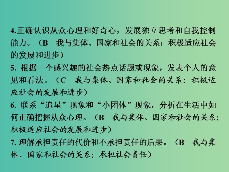 中考政治 八上 第一篇 考点研究 第一单元 塑造自我课件 粤教版.ppt_第3页