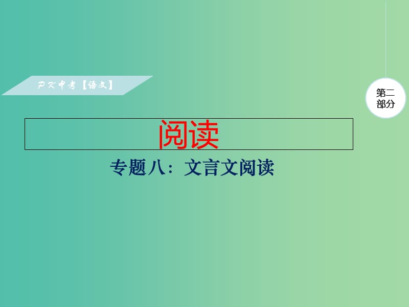 中考语文复习专题八文言文阅读课件.ppt_第1页