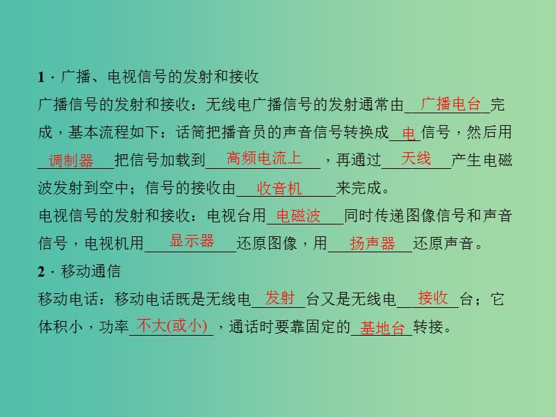 九年级物理全册 21.3 广播、电视和移动通信课件 （新版）新人教版.ppt_第2页