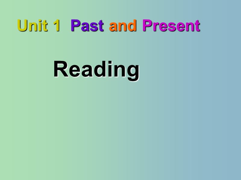 八年级英语下册 Unit 1 Past and Present Reading课件 （新版）牛津版.ppt_第1页