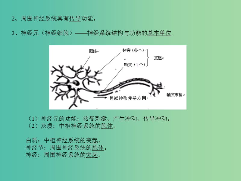 中考生物 专题7 人体的自我调节 神经系统复习课件 新人教版.ppt_第3页