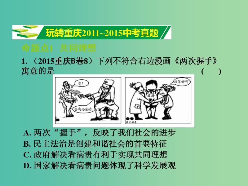 中考政治 专题讲解考点2 基本制度 全面小康 第二讲 共同理想 全面小康课件.ppt_第3页