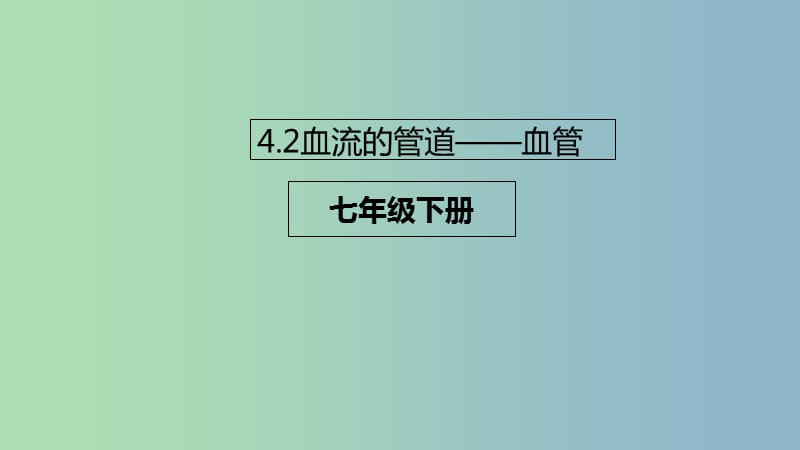 七年级生物下册4.4.2血流的管道-血管课件新版新人教版.ppt_第1页