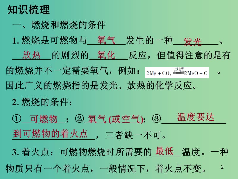 中考化学 第四部分 化学与社会发展 第一节 化学与能源和资源的利用复习课件 新人教版.ppt_第2页