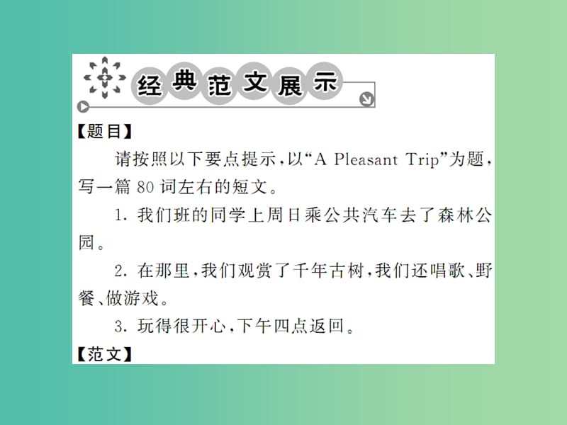 九年级英语下册 Module 1 Travel主题写作课件 （新版）外研版.ppt_第3页