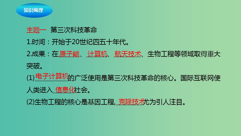 中考历史一轮专题复习 现代科技文化课件.ppt_第3页