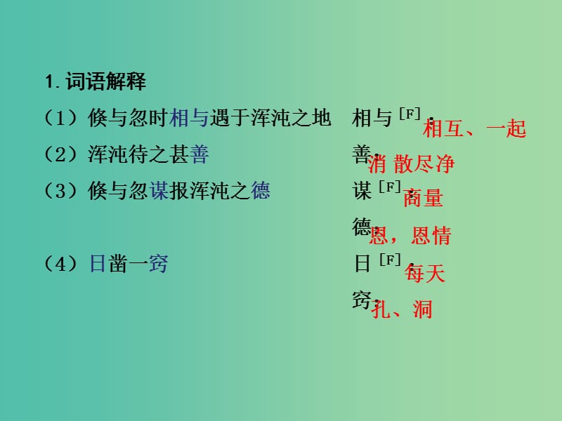 中考语文 第二部分 古诗文阅读 专题一 文言文 33《庄子》二则》复习课件 语文版.ppt_第3页